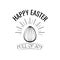 Easter egg greeting card. Vector illustration Happy Easter, Full of joy inscription. Vector.