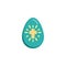 Easter egg with holy cross ornament flat icon