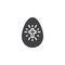 Easter egg with holy cross ornament vector icon