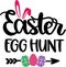 Easter egg hunt, easter bunny, hello spring, tulips flower vector illustration file
