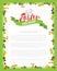 Easter Egg Hunt Invitation Flyer Design with Bunny, Egg on Green grass. Lettering Inscription Easter. Vector