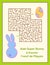 Easter Egg hunt maze or labyrinth game for children. With text i