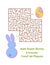 Easter Egg hunt maze or labyrinth game for children. With text i
