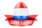 Easter egg with Luxembourgish flag. Happy Easter in Luxembourg concept, 3D rendering