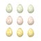 Easter egg pale color luxury decoration vector illustration.