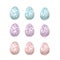 Easter egg pale color luxury decoration vector illustration.