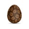 Easter egg with pattern of coffee beans