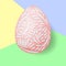 Easter egg patterned decoration. Pink elegant style decor on christian resurrection symbol Spring icon in feminine decorative