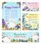 Easter egg and rabbit greeting banner template