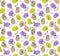 Easter egg seamless hand made multicolored pattern. Doddle style
