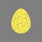 Easter egg shape dynamic liquid inkscape yellow abstract lines on gray background, Ultimate Gray and Illuminating Yellow, Design