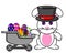 Easter egg shopping bunny