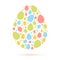 Easter egg stylized cute greeting