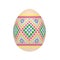 The easter egg with ukrainian cross-stitch ethnic pattern