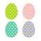 Easter eggs with baby chick pattern