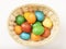 Easter eggs in a basket