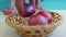 Easter eggs in the basket hand composition decorative Slow shooting,