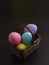 Easter Eggs in Brown Basket