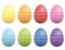 Easter Eggs Checked Gingham Pattern