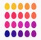 Easter eggs colorful flat design collection. Easter eggs icons