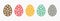 Easter eggs colorful icons collection