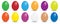 Easter eggs colourful collection, realistic vector illustration