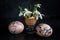 Easter eggs decorated with napkin decoupage