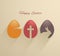 Easter eggs flat design