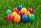 Easter eggs grass food colourful eat