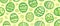 Easter Eggs on green background with seamless ornament pattern