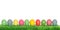 Easter eggs in green grass. Spring holidays banner