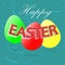 Easter eggs, Happy Easter, Design three glossy eggs