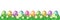 Easter eggs meadow flower isolated banner