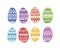 Easter eggs pattern icon set. For postcards, cute cards