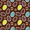 Easter eggs seamless chocolate pattern