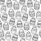 Easter eggs seamless pattern. Hand drawn decorated eggs sketche repeated background for wallpaper, wrapping, packing