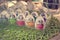 Easter eggs on the theme of coronavirus, painted funny masked faces on Easter eggs, decorated for Easter