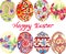 Easter eggs with traditional painting Eastern European styles o