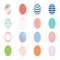 Easter eggs on a white background