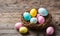 Easter elegance: Still life with vibrant eggs