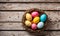 Easter elegance: Still life with vibrant eggs