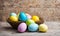 Easter elegance: Still life with vibrant eggs