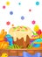 Easter Festive Flat Vector Concept with Sweets