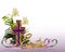 Easter floral border Cross