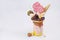 Easter freak shake decorated with Easter bunny gingerbread on li