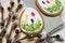 Easter gingerbread set and willow twig on white wooden background. Easter eggs gingerbread
