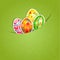 Easter green background with egg
