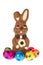 Easter hare from chocolate