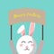 Easter hare. Greeting easter card. Illustration.