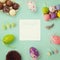 Easter holiday background with retro filter effect